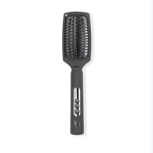 Lange Le Vite Curve Ceramic Straightening Brush in black